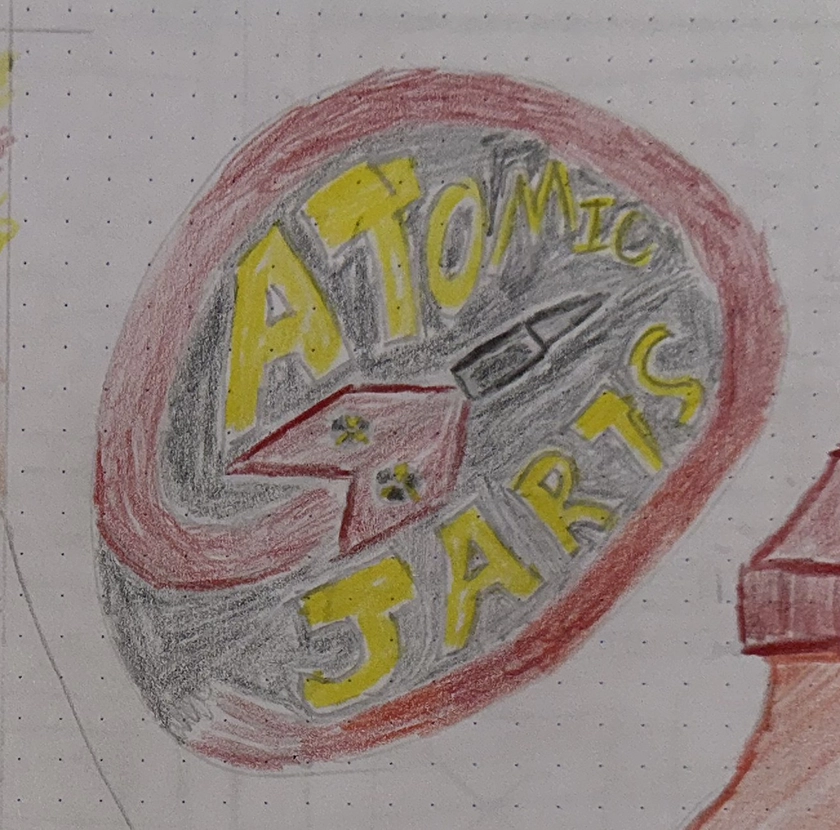 sketch of Atomic Jarts logo