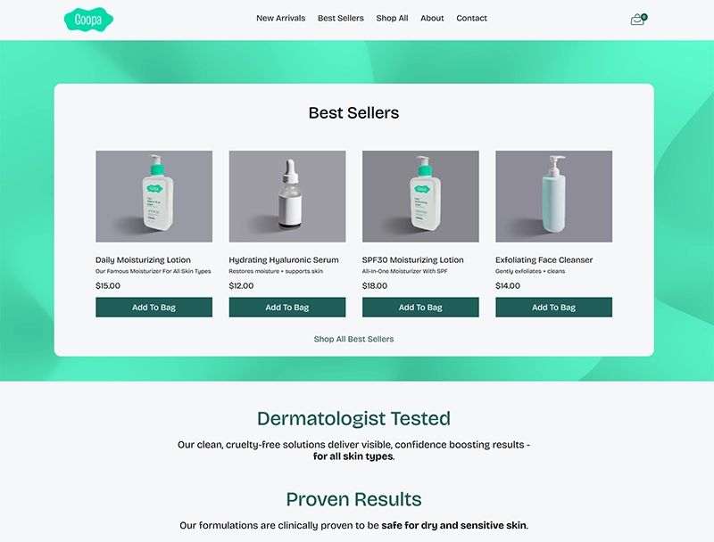 The home page of The Repot