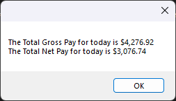 Total daily accumulation